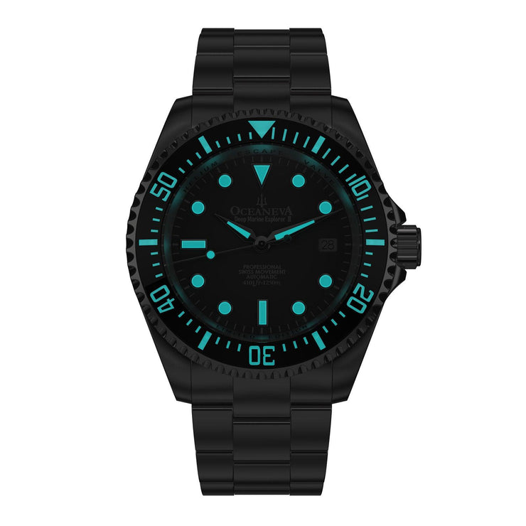 Oceaneva Oceaneva Men's Deep Marine Explorer II 1250M Pro Diver Automatic Gunmetal Gray Limited Edition