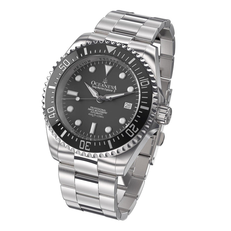 Oceaneva Oceaneva Men's Deep Marine Explorer II 1250M Pro Diver Automatic Gunmetal Gray Limited Edition