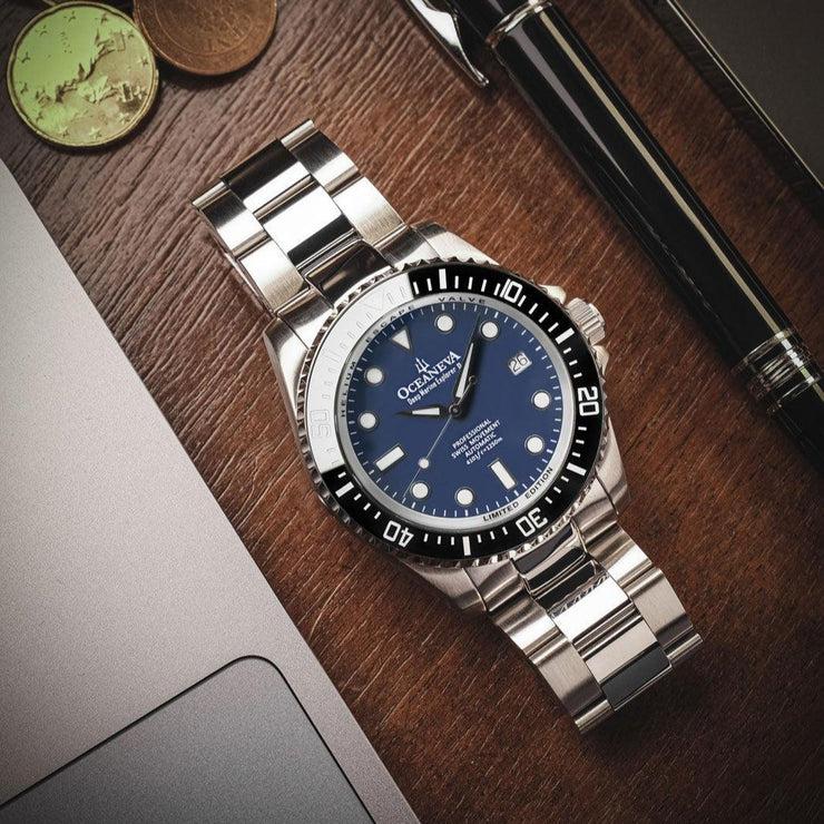 Oceaneva Deep Marine Explorer II 1250M Pro Diver Automatic Navy Limited Edition