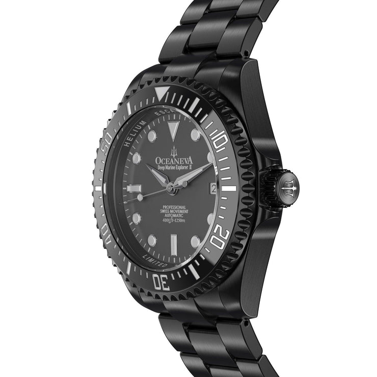 Oceaneva Deep Marine Explorer II 1250M Pro Diver Gray Black IP Limited Edition