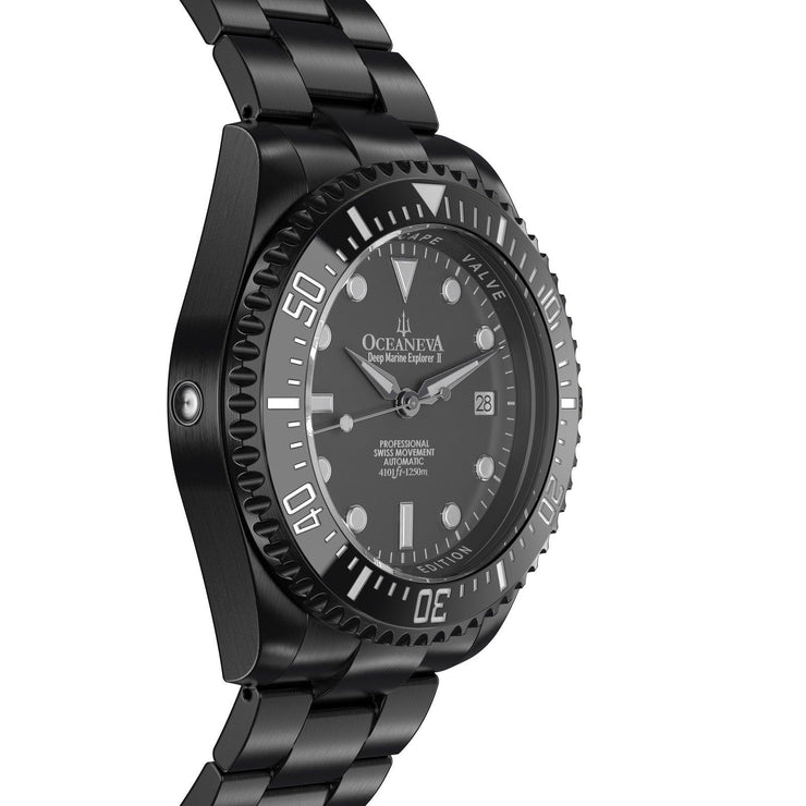 Oceaneva Deep Marine Explorer II 1250M Pro Diver Gray Black IP Limited Edition