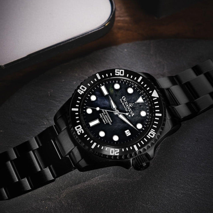 Oceaneva Deep Marine Explorer III 3000M Pro Diver Automatic Black MOP Limited Edition