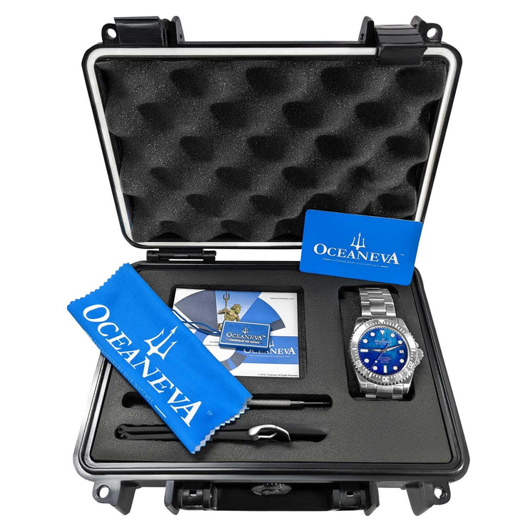 Oceaneva Deep Marine Explorer III 3000M Pro Diver Automatic Blue Mother Of Pearl Limited Edition