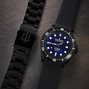 Oceaneva Deep Marine Explorer III 3000M Pro Diver Automatic Black Navy Mother Of Pearl Limited Edition