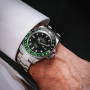 Oceaneva Deep Marine Explorer GMT Automatic 1250M Pro Diver Green Black