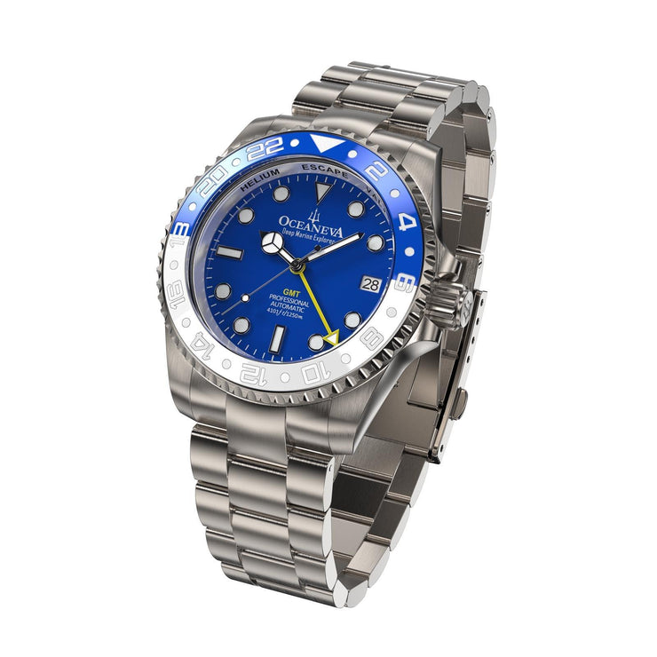 Oceaneva GMT Titanium Deep Marine Explorer 1250M Automatic Blue White