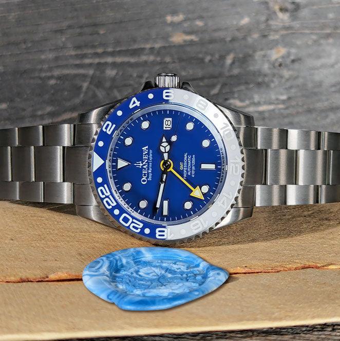 Oceaneva GMT Titanium Deep Marine Explorer 1250M Automatic Blue White