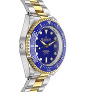 Oceaneva Deep Marine Explorer II 1250M Pro Diver Watch Blue Yellow Gold