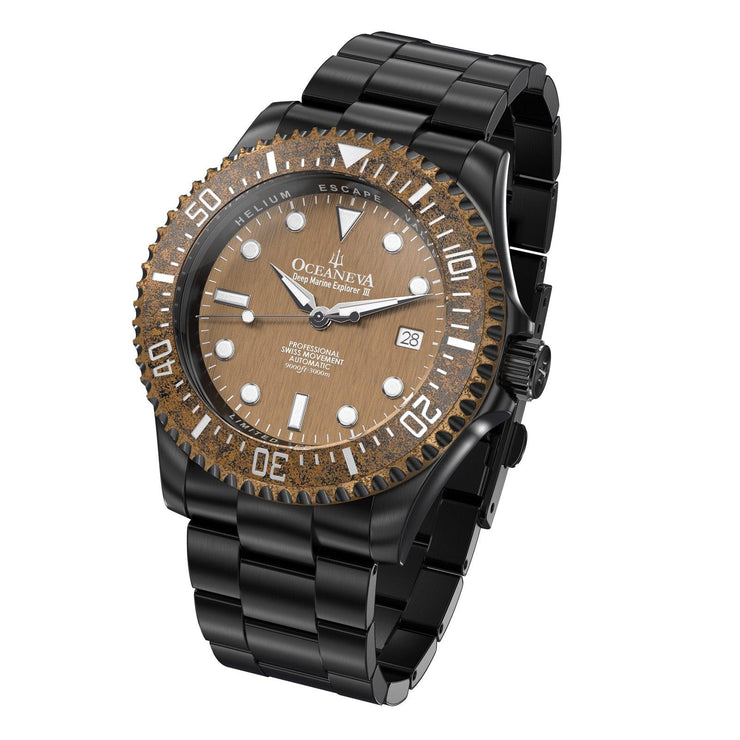 Oceaneva Deep Marine Explorer III 3000M Pro Diver Automatic Bronze Limited Edition