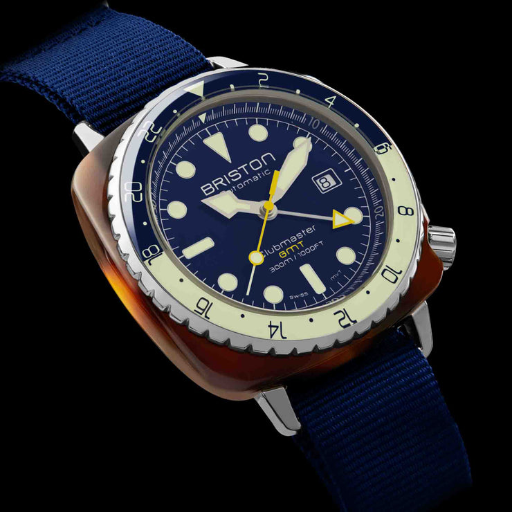 Briston Clubmaster Diver Pro Swiss Automatic GMT Blue