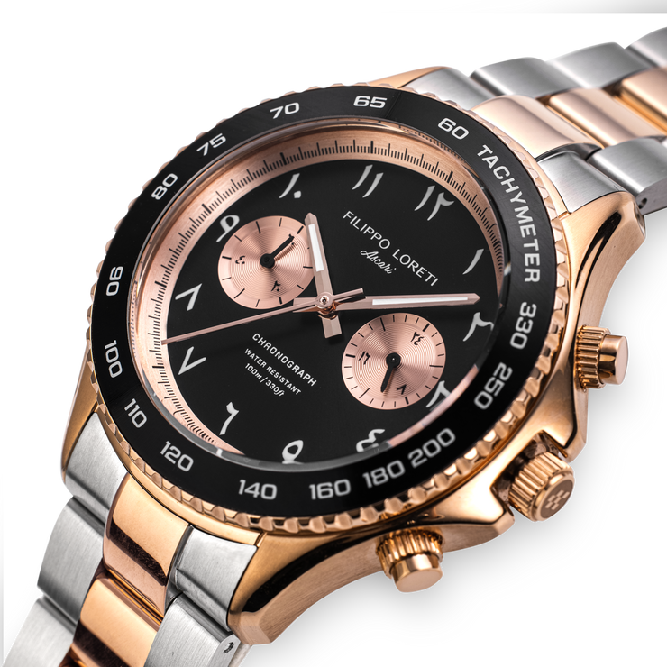 Filippo Loreti Ascari Arabic Dial Two Tone Rose Gold