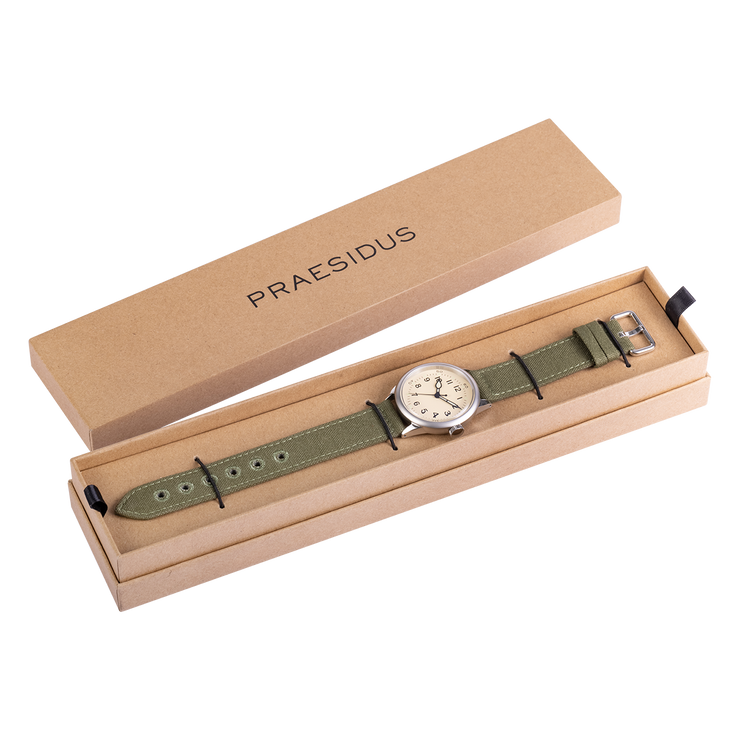 Praesidus Service Watch - White Canvas