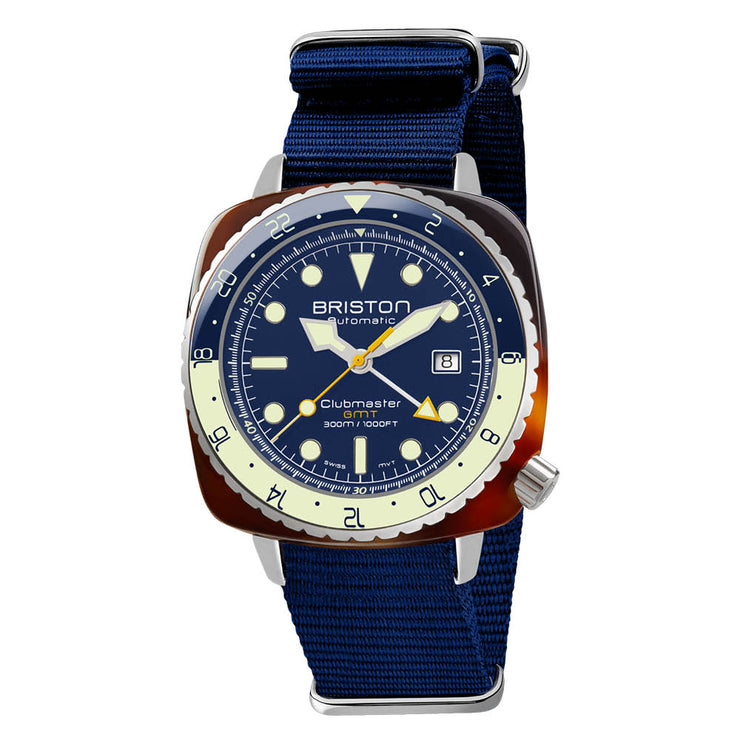 Briston Clubmaster Diver Pro Swiss Automatic GMT Blue