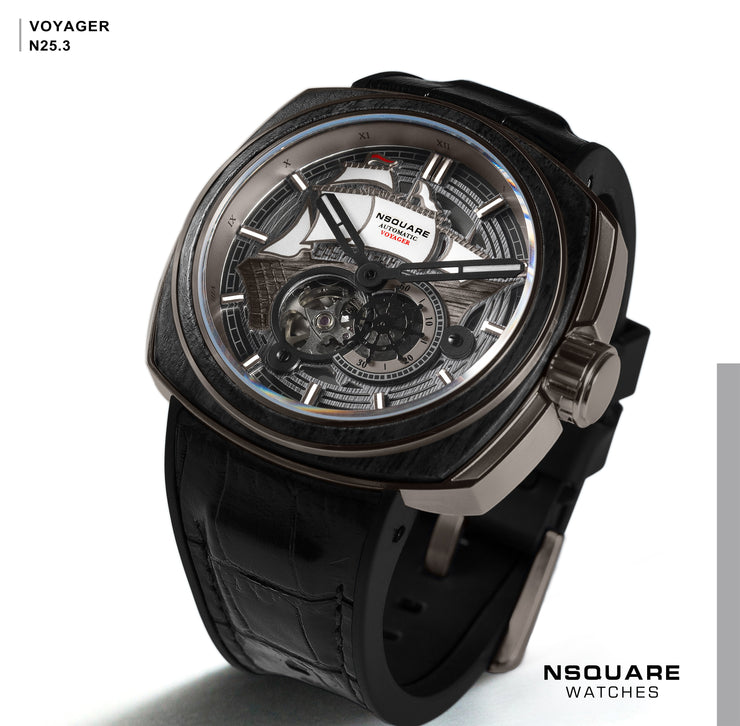 NSQUARE Voyager Automatic 51mm N25.3 Gunmetal Black