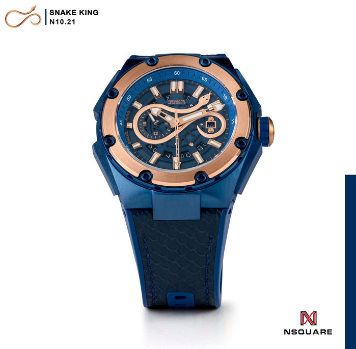 NSQUARE Snake King Automatic 46mm N10.21 Imperial Blue angled shot picture