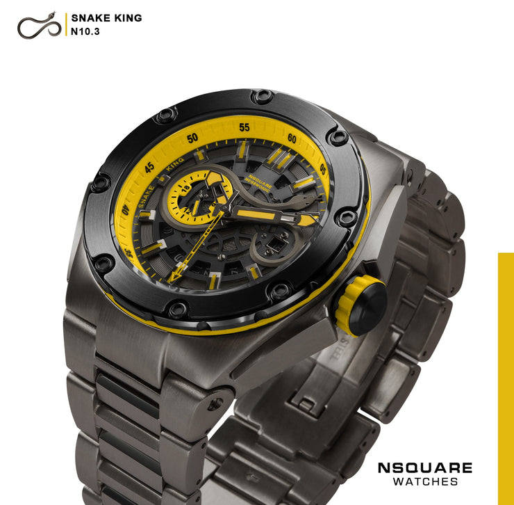 NSQUARE Snake King Automatic 46mm N10.3 Gray Yellow