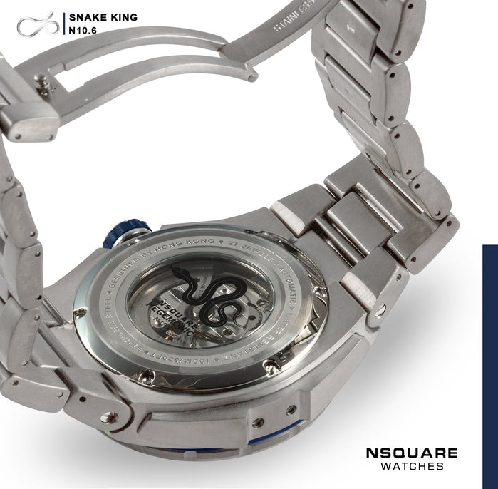 NSQUARE Snake King Automatic 46mm N10.6 Blue Steel angled shot picture