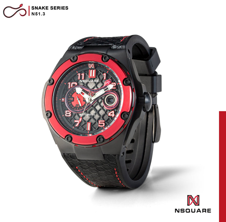 NSQUARE Snake Automatic Special Edition 46mm N51.3 Firestorm Red