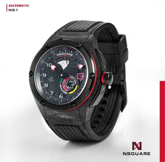 NSQUARE Racermatic Automatic 44m N38.1 All Black angled shot picture