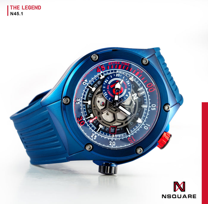 NSQUARE The Legend Automatic 45mm N45.1 Blue Limited Edition angled shot picture