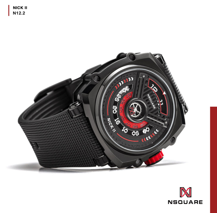 NSQUARE Nick II Automatic 45mm N12.2 Black/Red