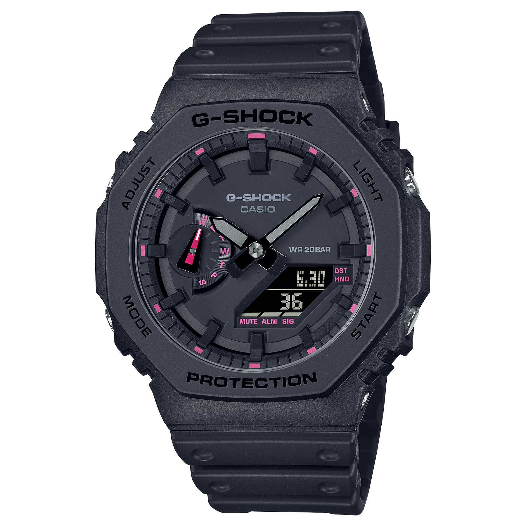 G Shock GA2100 Pink Ribbon Black Watches