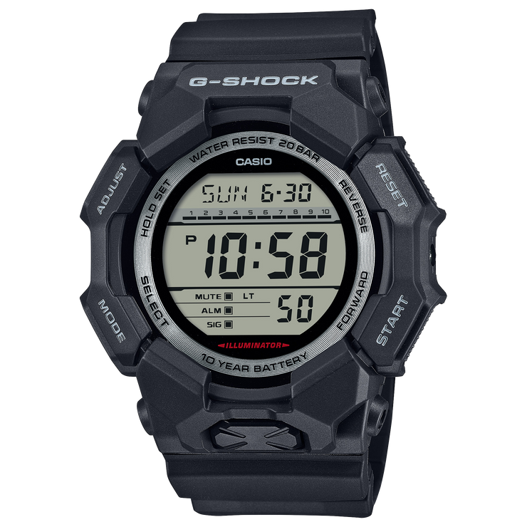 G-Shock GD010 Rugged Digital 10 Year Battery Black