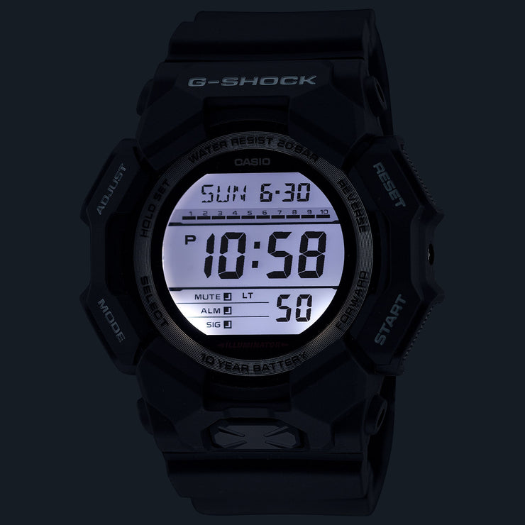 G-Shock GD010 Rugged Digital 10 Year Battery Black