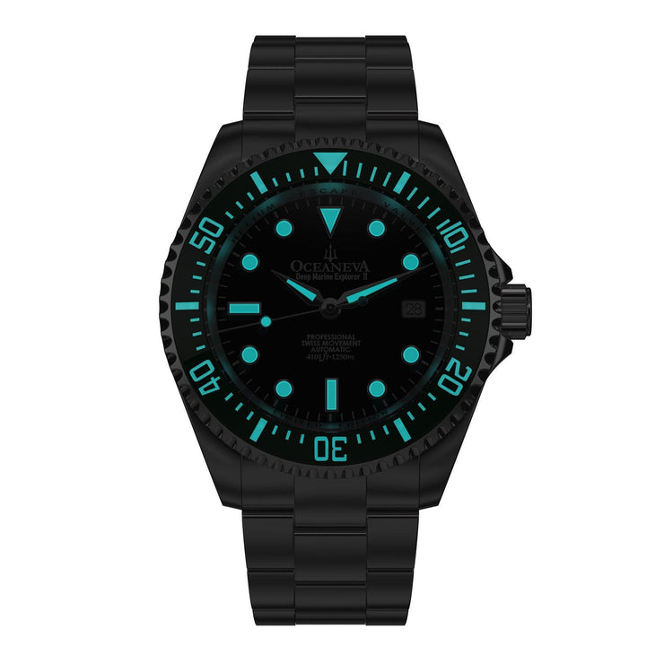 Oceaneva Deep Marine Explorer II 1250M Pro Diver Black Green Limited Edition