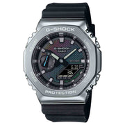 G-Shock GM2100 Rainbow Brick Wall Ana-Digi Black Silver