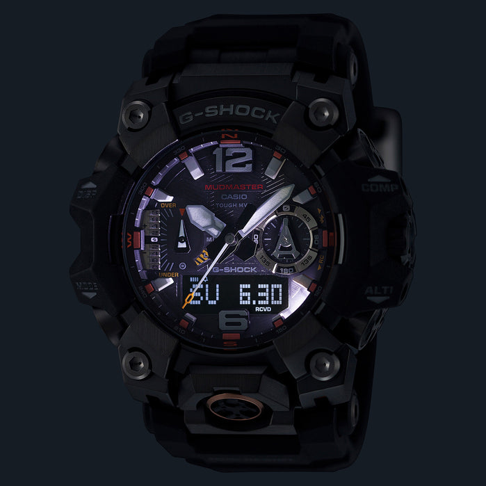 G-Shock GWGB1000 Mudmaster Master of G Ana-Digi Solar Black Red angled shot picture