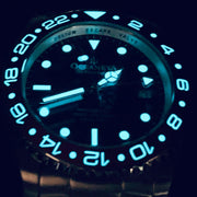 Oceaneva GMT Deep Marine Explorer 1250M Pro Diver Automatic Silver Yellow