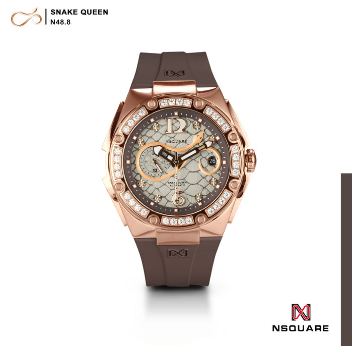 NSQUARE Snake Queen 39mm Automatic N48.8 Chocolate angled shot picture