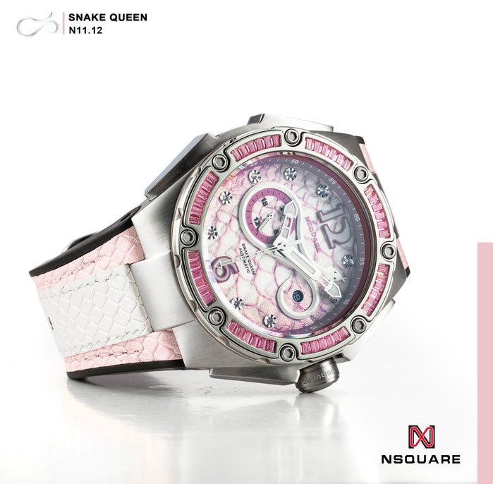 NSQUARE SnakeQueen Automatic N11.12 Sakura Pink angled shot picture