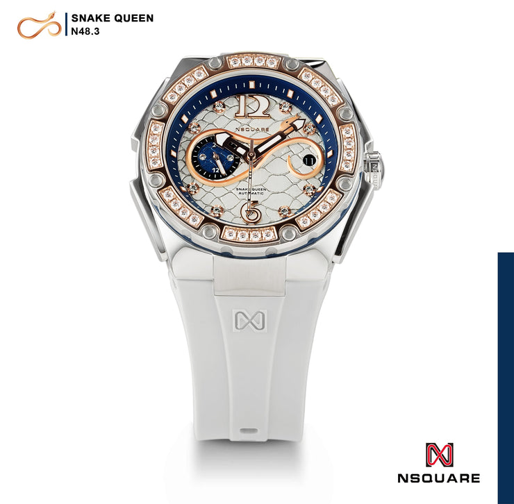 NSQUARE Snake Queen 39mm Automatic N48.3 Rose Gold White