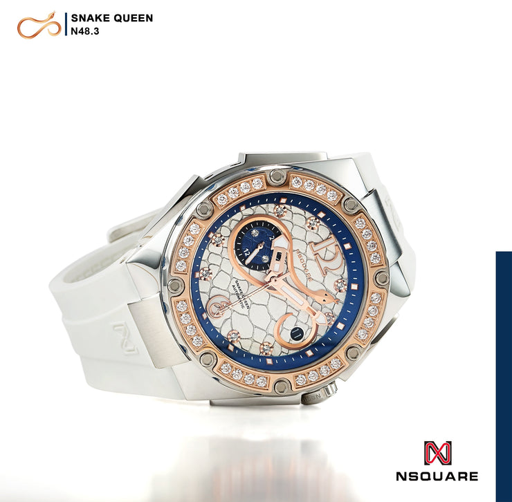 NSQUARE Snake Queen 39mm Automatic N48.3 Rose Gold White