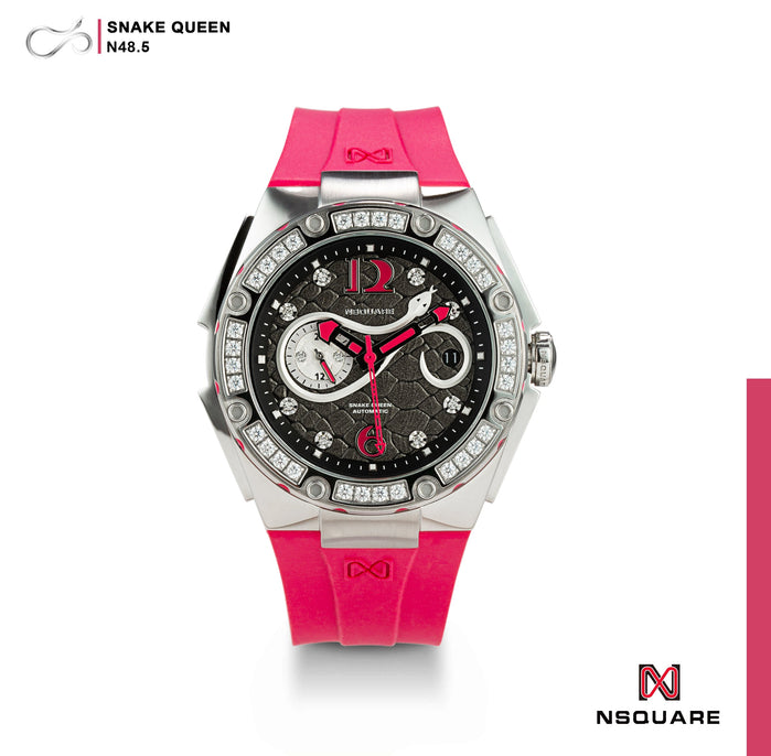 NSQUARE SnakeQueen 39mm Automatic N48.5 Cherry Red angled shot picture