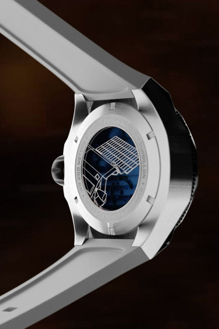 Nubeo Messenger Tourbillon Limited Edition Curious Blue angled shot picture