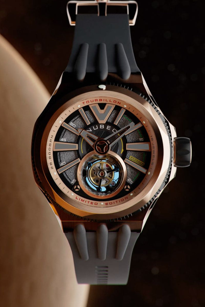 Nubeo Messenger Tourbillon Limited Edition Copper Brown angled shot picture