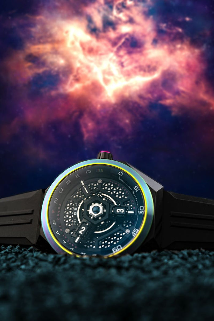 Nubeo Skylab Automatic Limited Edition Iridescent Black angled shot picture