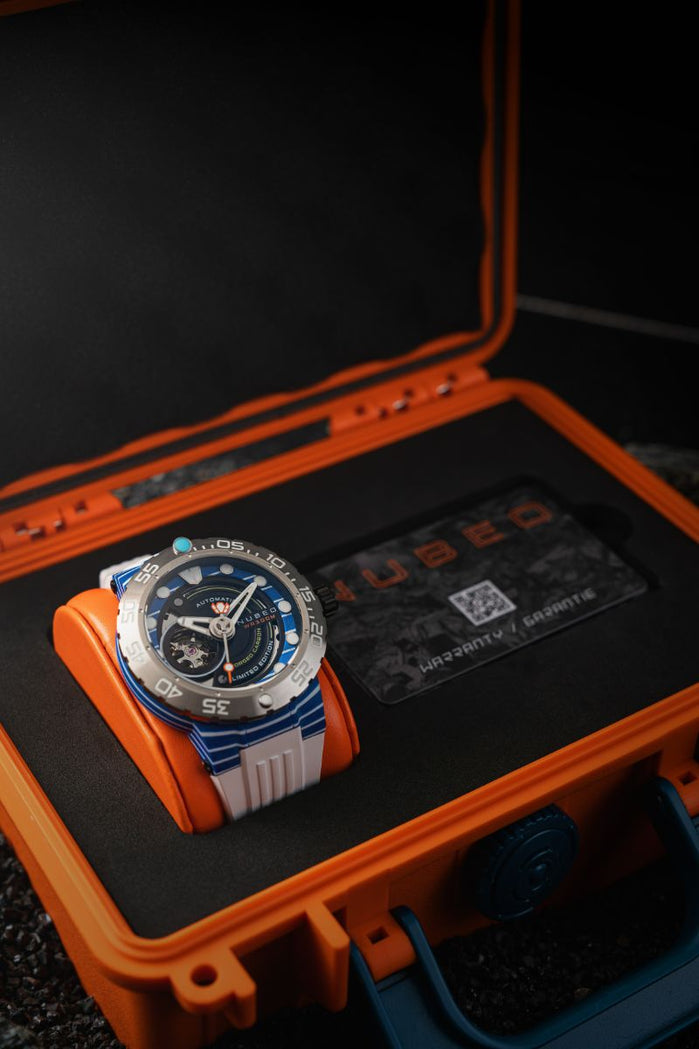 Nubeo Opportunity Automatic Forged Carbon Fiber Limited Edition Carbon Blue angled shot picture