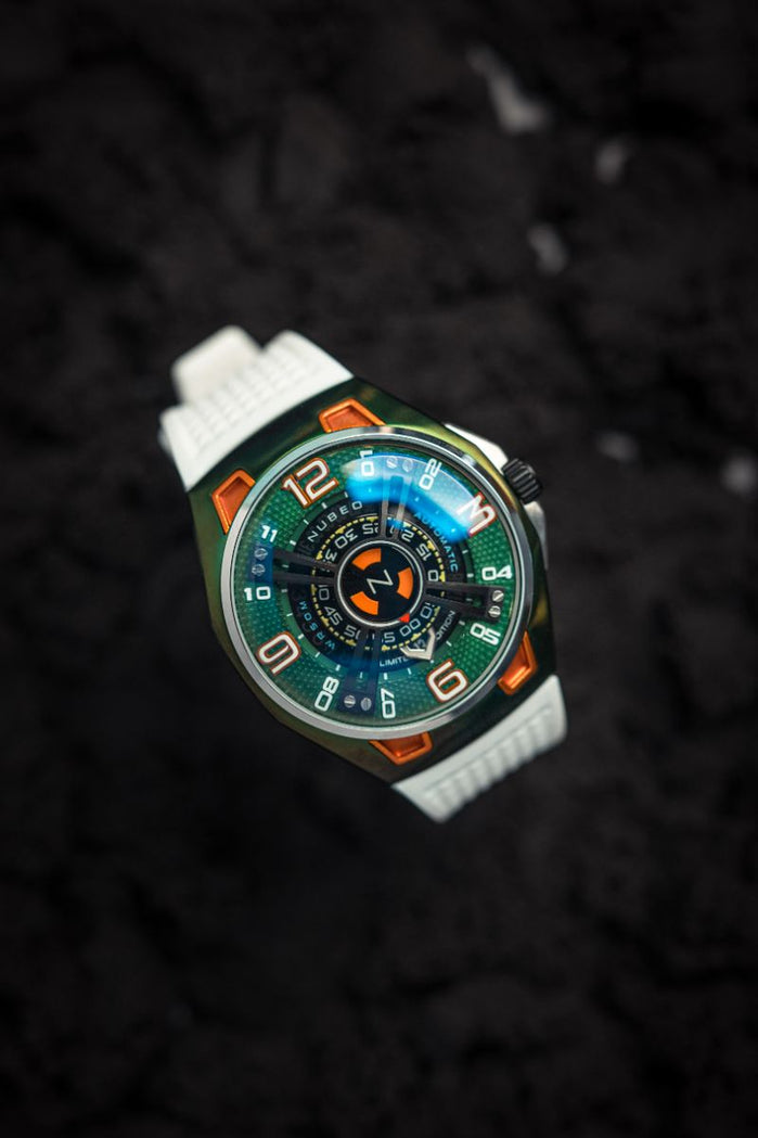 Nubeo OAO Automatic Limited Edition Alien Green angled shot picture