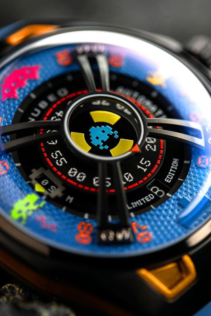 Nubeo OAO Automatic Space Invaders Limited Edition Cosmic Blue