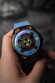 Nubeo OAO Automatic Space Invaders Limited Edition Cosmic Blue