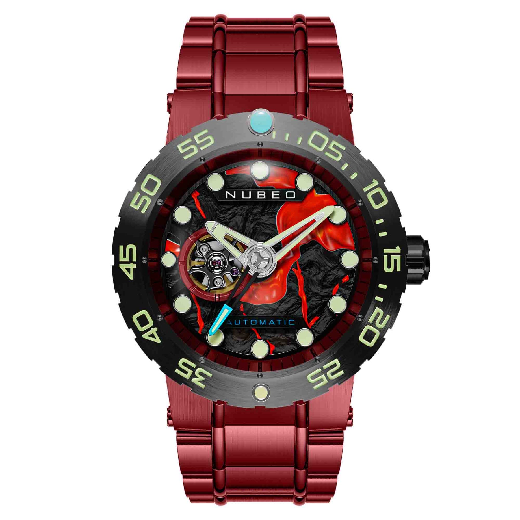 未使用NUBEO 100本限定 クロノグラフ トノー型 ヌベオ ラバーベルト - メンズ腕時計