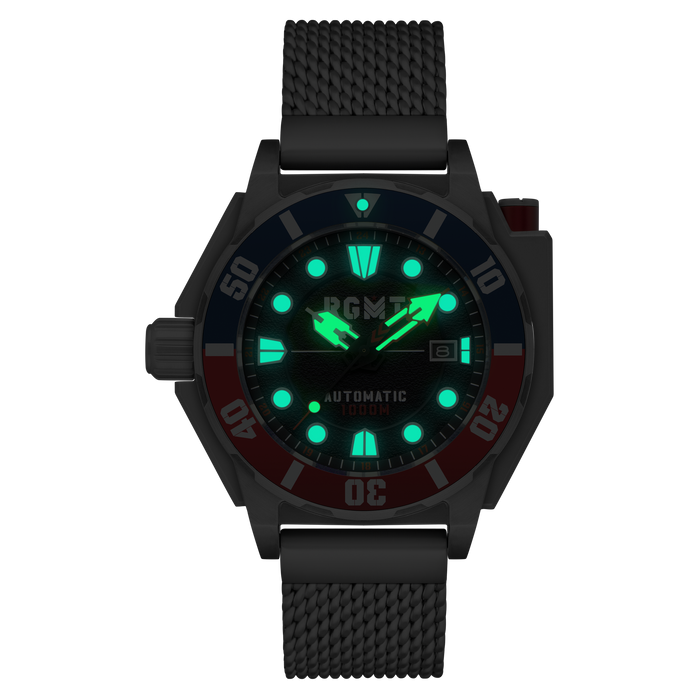 RGMT Torpedo Automatic Diver Midnight Black angled shot picture