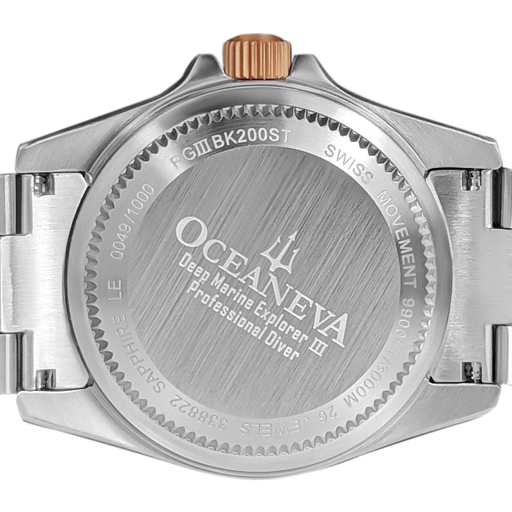 Oceaneva Deep Marine Explorer III 3000M Pro Diver Automatic Rose Gold Limited Edition