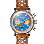 Shinola Canfield Speedway Lap 07 Automatic Chrono 44mm Horizon Blue Limited Edition