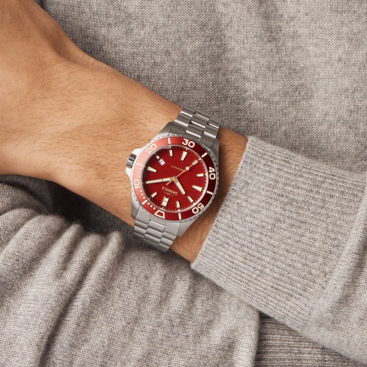 Shinola Lava Lake Monster 43mm Automatic Titanium Red