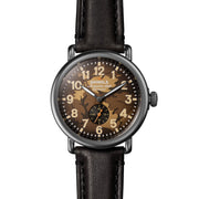 Shinola Runwell Sub Second 41mm Camo Oak Black Leather